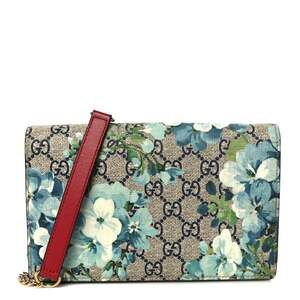 Gucci Gg Supreme Blooms Chain Wallet #230942G84B